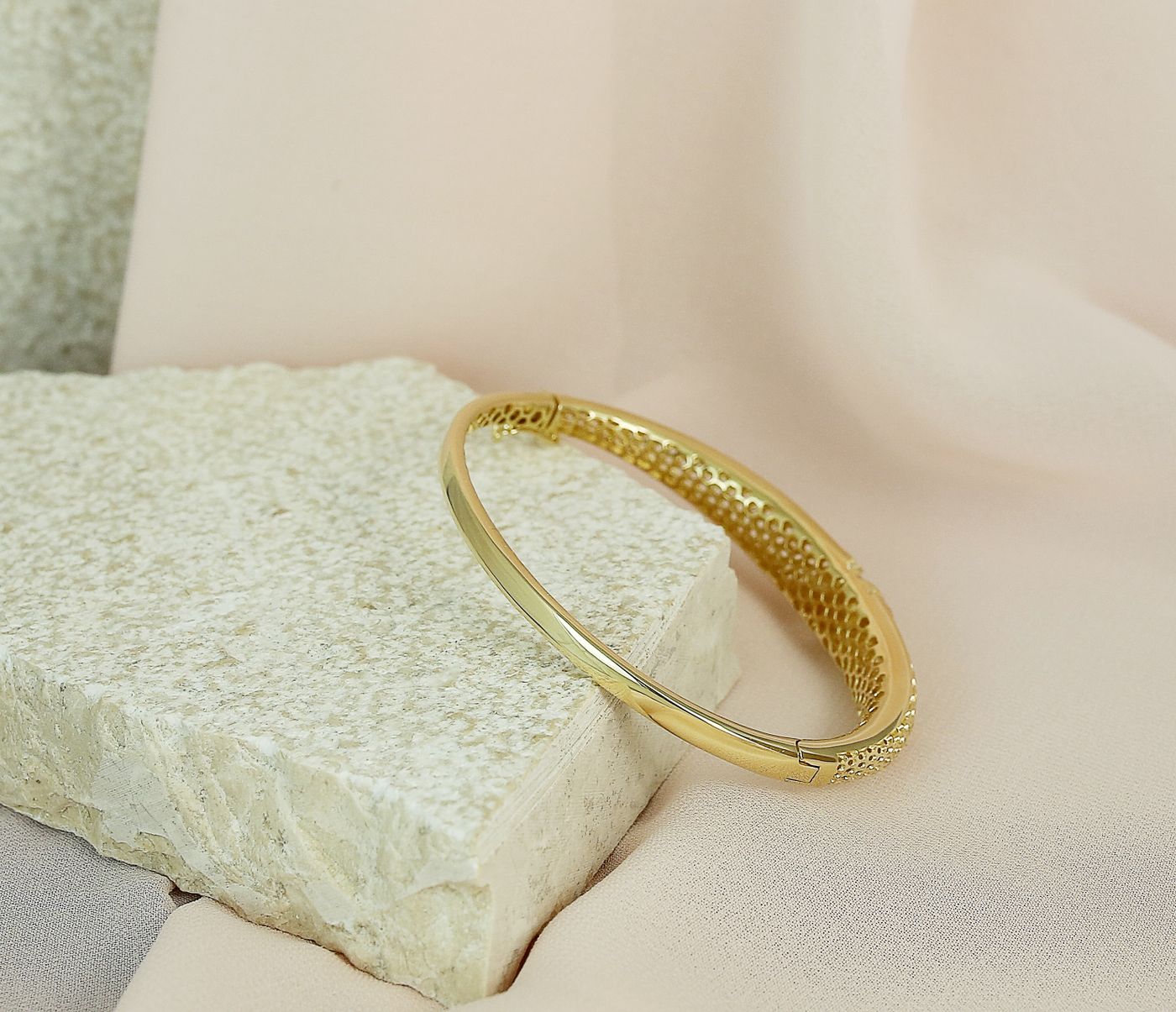 Gold bracelet detail